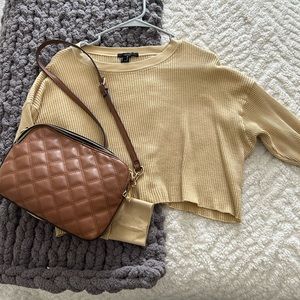 light yellow cropped sweater